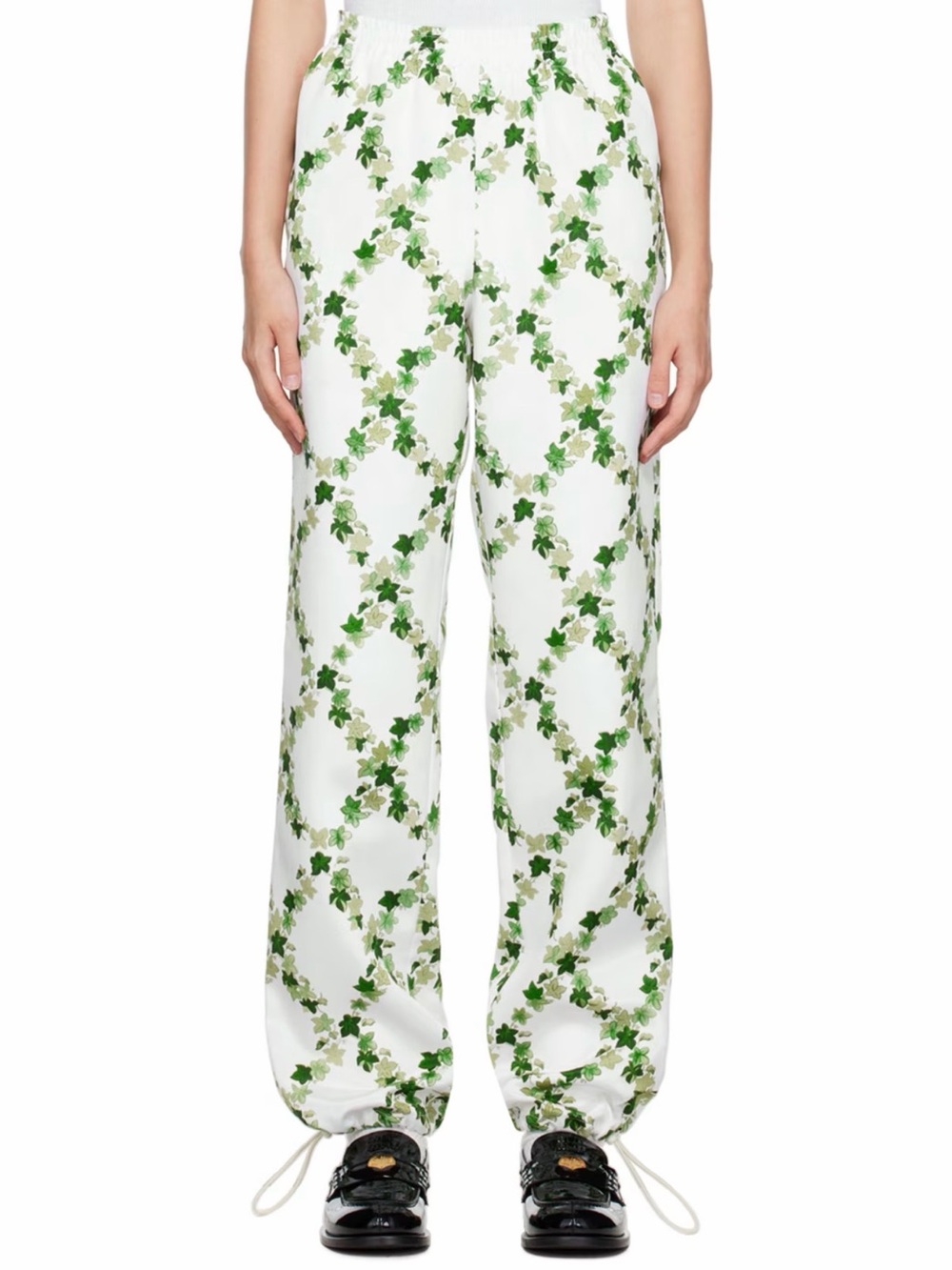 Tanner Fletcher sz 1 - S White Ivy League Pants Womens Floral Wide Joggers